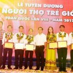 6 thanh niên VRG được tuyên dương Người thợ trẻ giỏi